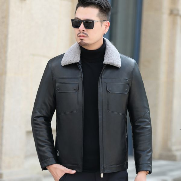 men's down parkas yxl187 winter natural leather down jacket men's midlength 90 white duck down filling middleaged thick coat 22111, Black
men's down parkas yxl187 winter natural leather down jacket men's midlength 90 white duck down filling middleaged thick coat 22111, Black