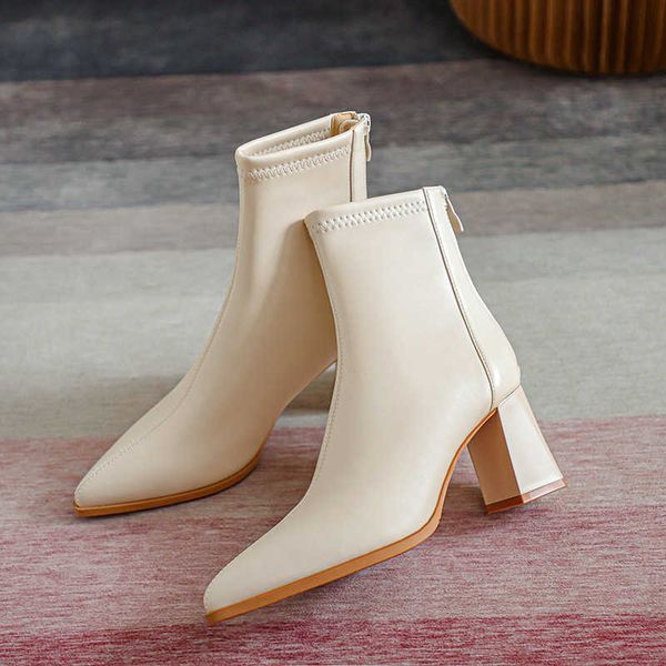 boots size pointed short high heel leather 2022 new winter women's shoes back zipper french bare boots simple, Black
boots size pointed short high heel leather 2022 new winter women's shoes back zipper french bare boots simple, Black