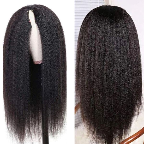 kinky straight v part wig human hair no leave out glueless brazilian glueless yaki afro wigs for women 150% full natural, Black;brown
kinky straight v part wig human hair no leave out glueless brazilian glueless yaki afro wigs for women 150% full natural, Black;brown