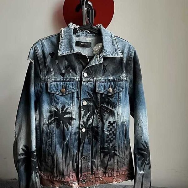 men designer coats amri fashion jackets trendy brand denim coat men's and women's coconut print perforated loose jacket casual fit, Black;brown
men designer coats amri fashion jackets trendy brand denim coat men's and women's coconut print perforated loose jacket casual fit, Black;brown