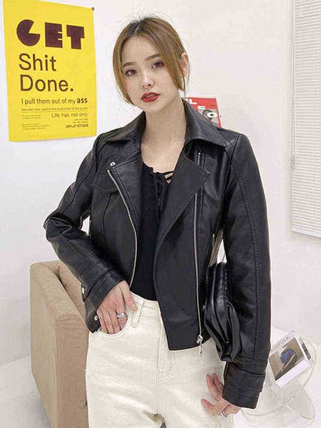 sedutmo autumn moto biker zipper jacket women pu leather slim punk jacket spring streetwear black casual outerwear ed1661 j220727
sedutmo autumn moto biker zipper jacket women pu leather slim punk jacket spring streetwear black casual outerwear ed1661 j220727