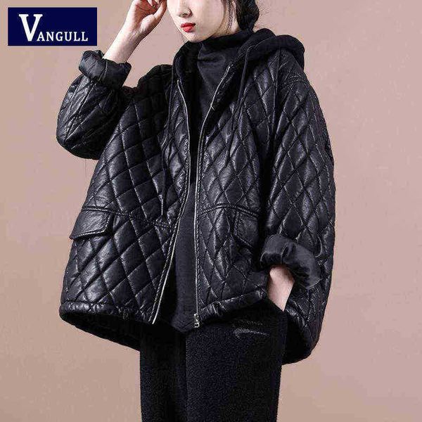 vangull patchwork hooded winter women leather jacket long sleeve loose female jacket solid plaid warm outfit ladies zipper jacket j220727, Black
vangull patchwork hooded winter women leather jacket long sleeve loose female jacket solid plaid warm outfit ladies zipper jacket j220727, Black