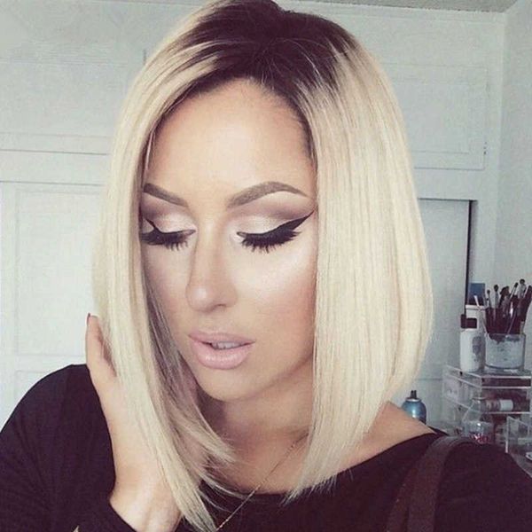 women's hair wigs lace synthetic chemical fiber wig women's light gold shoulder gth clavicular hair t-color bobo head cover produc, Black
women's hair wigs lace synthetic chemical fiber wig women's light gold shoulder gth clavicular hair t-color bobo head cover produc, Black