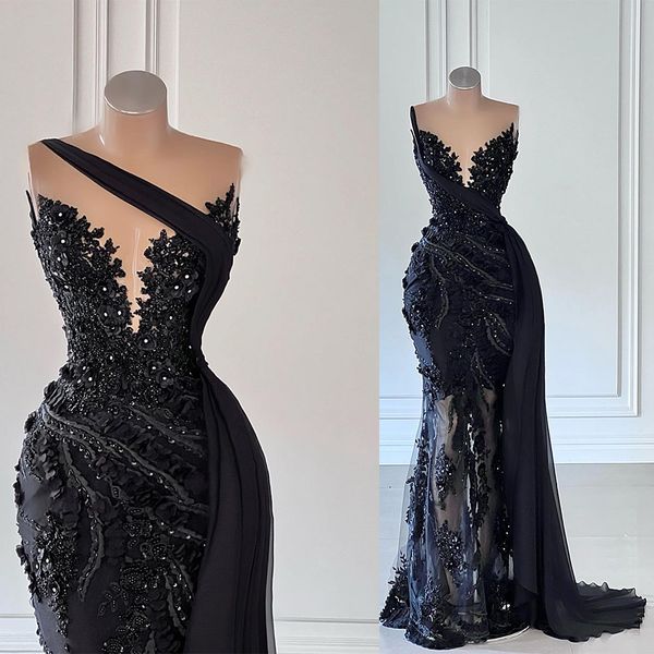 elegant design prom dresses mermaid v-neck strapless sleeveless with shining beaded applicant stain tulle court custom made plus size party, Black
elegant design prom dresses mermaid v-neck strapless sleeveless with shining beaded applicant stain tulle court custom made plus size party, Black