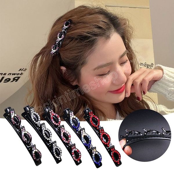 rhinestone hollow braid barrettes sparkling duckbill clip double bangs hairpin handmade diy crystal stone braided hair clips, Slivery;white
rhinestone hollow braid barrettes sparkling duckbill clip double bangs hairpin handmade diy crystal stone braided hair clips, Slivery;white
