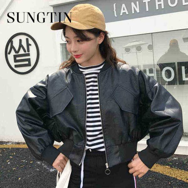 sungtin fashion short pu leather jacket women vintage batwing sleeve chic faux leather jackets 2022 new motorcycle streetwear j220727, Black
sungtin fashion short pu leather jacket women vintage batwing sleeve chic faux leather jackets 2022 new motorcycle streetwear j220727, Black