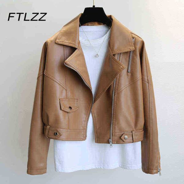 streetwear leather jacket for women fashion spring autumn zipper biker motorcycle faux leather jackets ladies brown pu runner j220727, Black
streetwear leather jacket for women fashion spring autumn zipper biker motorcycle faux leather jackets ladies brown pu runner j220727, Black