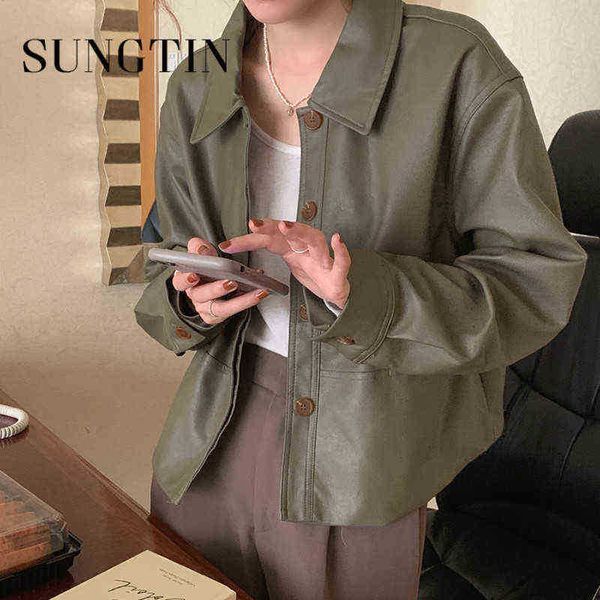 sungtin fashion vintage pu leather jackets women lapels motorcycle loose faux leather jackets jacket female korean casual clothing j220727, Black
sungtin fashion vintage pu leather jackets women lapels motorcycle loose faux leather jackets jacket female korean casual clothing j220727, Black