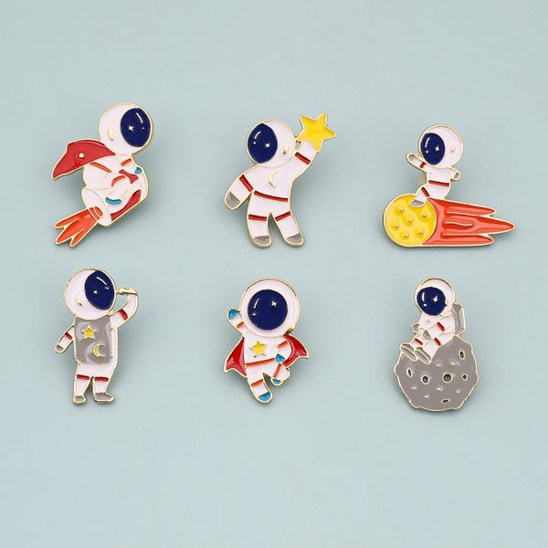 astronaut shaped enamel painting brooches set 18pcs gold plated ins cartoon zinc alloy badge meteorite rocket star moon boys girls bookbag p, Gray
astronaut shaped enamel painting brooches set 18pcs gold plated ins cartoon zinc alloy badge meteorite rocket star moon boys girls bookbag p, Gray