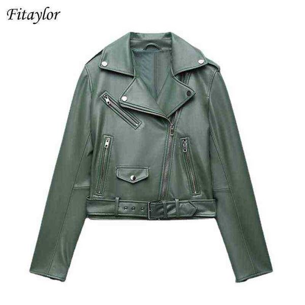 fitaylor spring autumn lapels faux leather short jacket women locomotive style with belt pu leather jacket moto bike slim outfit j220727, Black
fitaylor spring autumn lapels faux leather short jacket women locomotive style with belt pu leather jacket moto bike slim outfit j220727, Black