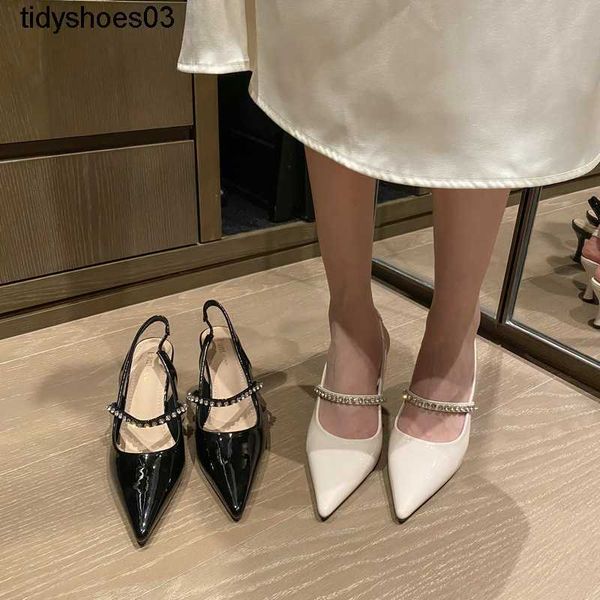 women designers rois miu pointed rhinestone sandals 2022 new summer patent leather mary jane pumps mid jeweled heel size 34-40, Black
women designers rois miu pointed rhinestone sandals 2022 new summer patent leather mary jane pumps mid jeweled heel size 34-40, Black