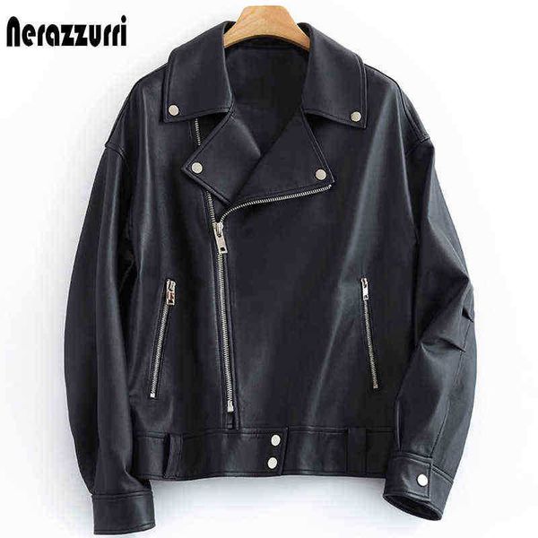nerazzurri white oversized pu leather biker jacket women long sleeves zipper black faux leather jackets women moto jacket women j220727
nerazzurri white oversized pu leather biker jacket women long sleeves zipper black faux leather jackets women moto jacket women j220727
