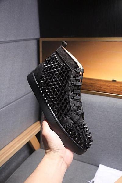 designer sneakers studded spikes shoes mens and women trainers christians red-bottoms mens flat shoes glitter graffiti party wedding shoes, Black
designer sneakers studded spikes shoes mens and women trainers christians red-bottoms mens flat shoes glitter graffiti party wedding shoes, Black