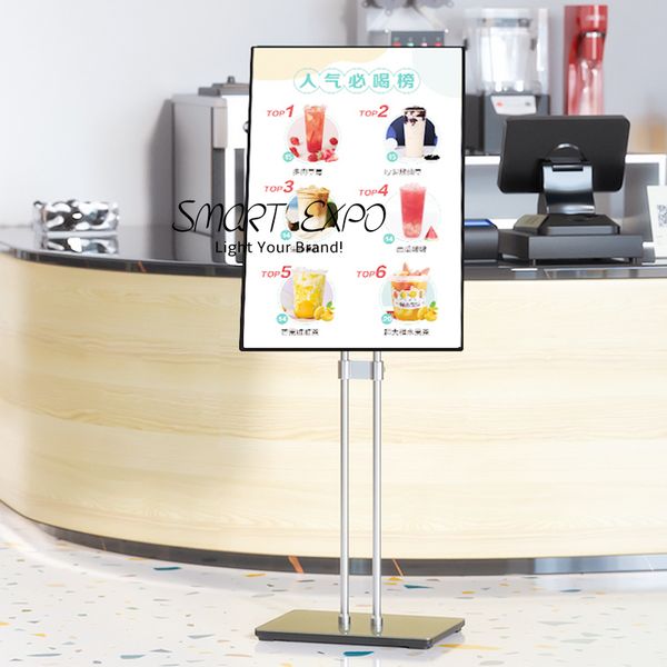a2 poster stand floor board advertising display sign featuring led lighting panel
a2 poster stand floor board advertising display sign featuring led lighting panel