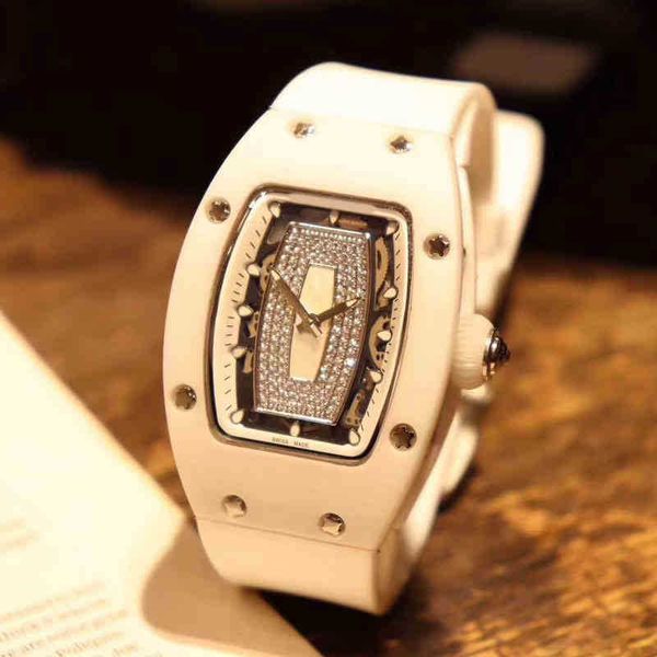 leisure richa watch rm07-01 automatic mechanical white business pottery case tape mill women's watch, Slivery;black
leisure richa watch rm07-01 automatic mechanical white business pottery case tape mill women's watch, Slivery;black