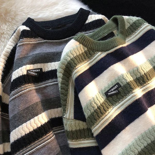 men's sweaters preppy style men sweaters striped vintage pullovers causal harajuku allmatch men's clothing autumn winter knit swea, White;black
men's sweaters preppy style men sweaters striped vintage pullovers causal harajuku allmatch men's clothing autumn winter knit swea, White;black