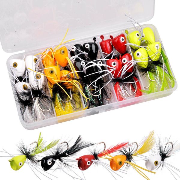 baits lures 20pcs floating fly jig fishing bait kit casting foam flying popper jigs head hooks for bass walleye trolling jigging lure tackle
baits lures 20pcs floating fly jig fishing bait kit casting foam flying popper jigs head hooks for bass walleye trolling jigging lure tackle
