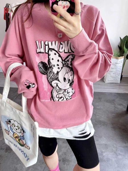 women's hoodies sweatshirts autumn new korean fashion cute cartoon pattern loose large round neck, Black
women's hoodies sweatshirts autumn new korean fashion cute cartoon pattern loose large round neck, Black