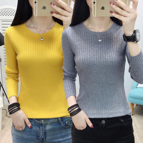 women's sweaters woman sweaters chandails autumn winter round neck long sleeve sweater women's slim fit skinny short inner wear kn, White;black
women's sweaters woman sweaters chandails autumn winter round neck long sleeve sweater women's slim fit skinny short inner wear kn, White;black