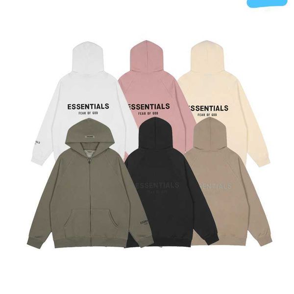 men's hoody fashion fog designer esenti autumn and winter new multi thread back glued letter plush cardigan sweater jacket batch sweats, Black
men's hoody fashion fog designer esenti autumn and winter new multi thread back glued letter plush cardigan sweater jacket batch sweats, Black