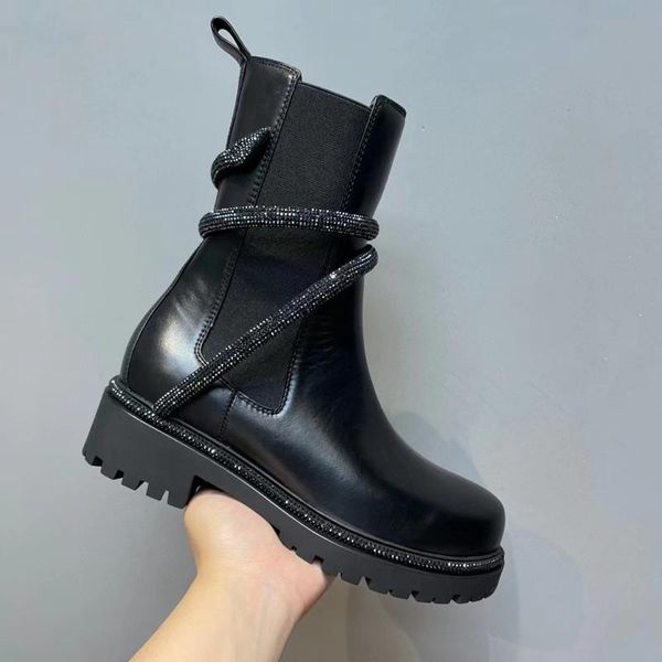 woman boots flats shoes short boot factory footwear caovilla snake wrap strap rhinestone flat heel slip on real leather women rene, Black
woman boots flats shoes short boot factory footwear caovilla snake wrap strap rhinestone flat heel slip on real leather women rene, Black