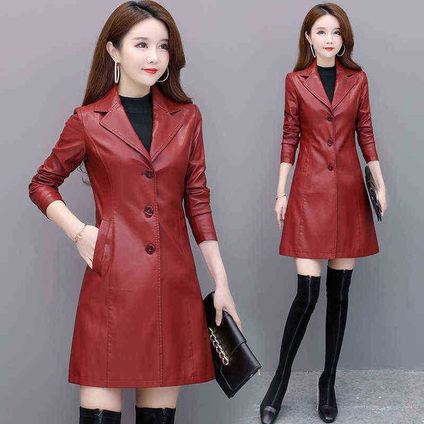 leather jacket spring ladies pu jacket midlong autumn fashion motorcycle leather windbreaker faux leather black red j220727
leather jacket spring ladies pu jacket midlong autumn fashion motorcycle leather windbreaker faux leather black red j220727
