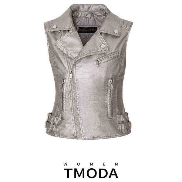 tmoda952 2022 women pu faux leather sleeveless grey jackets women turndown collar zipper vest pockets vest streetwear j220727, Black
tmoda952 2022 women pu faux leather sleeveless grey jackets women turndown collar zipper vest pockets vest streetwear j220727, Black