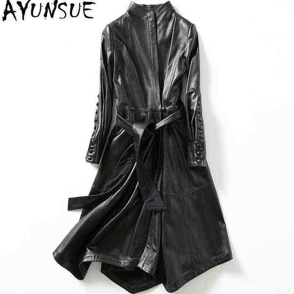 ayunsue genuine leather jackets for women genuine sheepskin jackets woman long autumn jacket with belt 2021 blouson cuir femme sqq83 j220727, Black
ayunsue genuine leather jackets for women genuine sheepskin jackets woman long autumn jacket with belt 2021 blouson cuir femme sqq83 j220727, Black