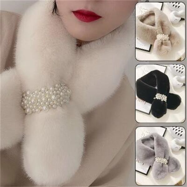 pearl buckle women cross scarf soft plush winter warm neck warmer elegant faux rabbit fur collar ladies snood scarf gc1799, Blue;gray
pearl buckle women cross scarf soft plush winter warm neck warmer elegant faux rabbit fur collar ladies snood scarf gc1799, Blue;gray