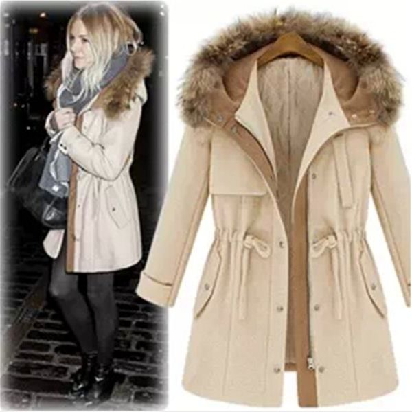fashion new winter long wool blends coats casual woolen jacket turn collar womens overcoats business trench coats women raccoon fur overcoat, Black
fashion new winter long wool blends coats casual woolen jacket turn collar womens overcoats business trench coats women raccoon fur overcoat, Black