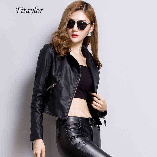 fitaylor spring autumn faux leather jacket women basic leather outfit soft pu black bomber jacket motorcycle punk jacket j220727
fitaylor spring autumn faux leather jacket women basic leather outfit soft pu black bomber jacket motorcycle punk jacket j220727