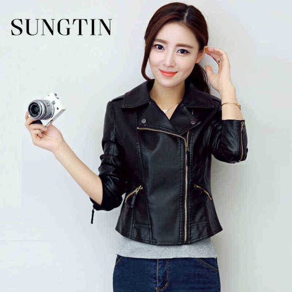 sungtin new fashion women faux leather jacket classic design punk motorcycle jacket female casual autumn jackets outerwear j220727, Black
sungtin new fashion women faux leather jacket classic design punk motorcycle jacket female casual autumn jackets outerwear j220727, Black