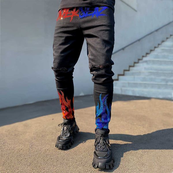 men's jeans 2021 new elastic waist skinny jeans black ripped drill street punk pants men's jeans street slim men's fashion pe, Blue
men's jeans 2021 new elastic waist skinny jeans black ripped drill street punk pants men's jeans street slim men's fashion pe, Blue