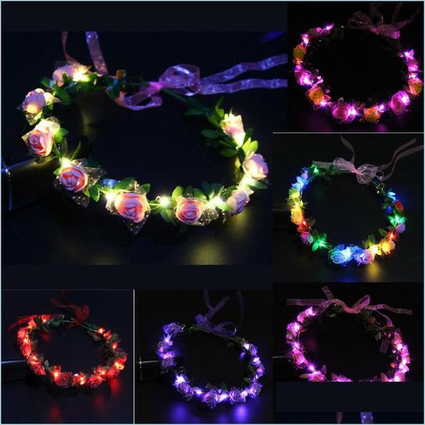 other flashing led glow rose crown headbands light party rave floral hair garland wreath wedding flower girl headpiece decor drop de dhirj, Golden;white
other flashing led glow rose crown headbands light party rave floral hair garland wreath wedding flower girl headpiece decor drop de dhirj, Golden;white