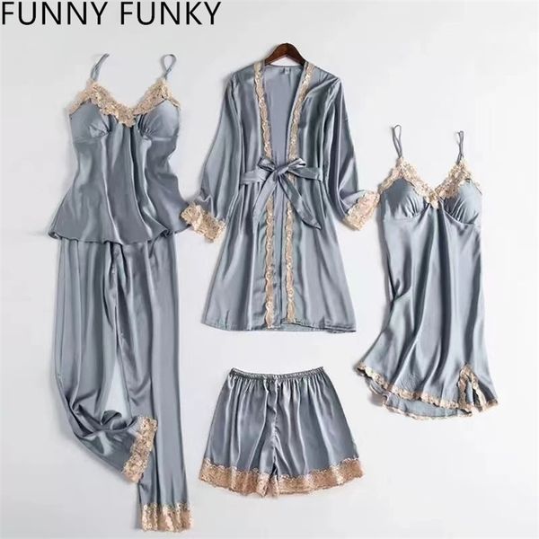 women's sleepwear pyjamas 5pc silk robe sleep suit womens lace chiffon satin pajamas gown set vneck night wear pajama home nightwear sp, Black;red
women's sleepwear pyjamas 5pc silk robe sleep suit womens lace chiffon satin pajamas gown set vneck night wear pajama home nightwear sp, Black;red