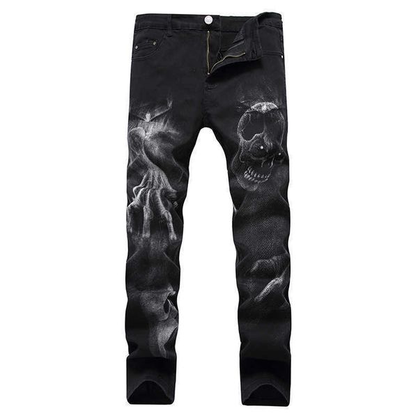 men's jeans 2022 dark streetwear skull print punk men vintage slim jeans trousers hip hop stretch cotton denim pants for teens pantnes, Blue
men's jeans 2022 dark streetwear skull print punk men vintage slim jeans trousers hip hop stretch cotton denim pants for teens pantnes, Blue