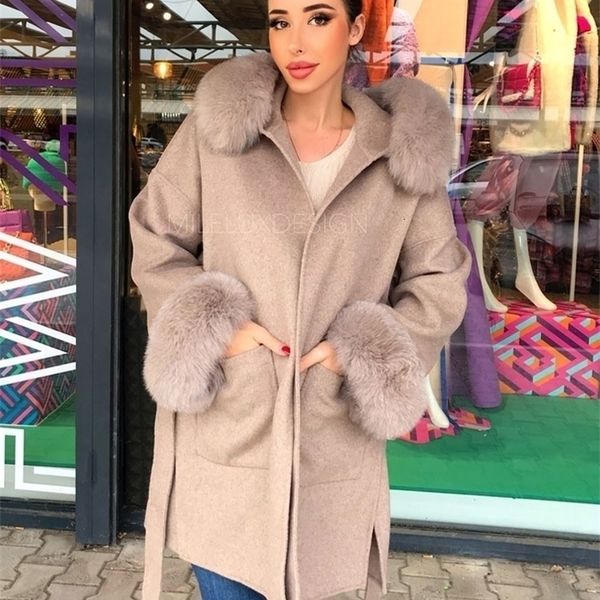 womens wool blends luxury oversize real cashmere blend fur coat women winter plus size hooded cardigan jacket with natural collar 221113, Black
womens wool blends luxury oversize real cashmere blend fur coat women winter plus size hooded cardigan jacket with natural collar 221113, Black