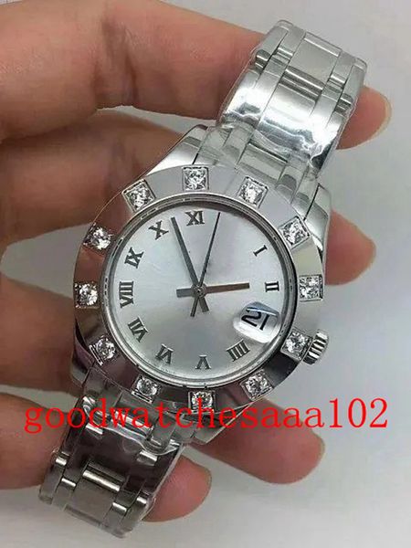 2022 elling new quality watch women's wristwatches 31mm white dial 18k white gold with diamonds 178344 178344-0045 automatic 2813 movem, Slivery;brown
2022 elling new quality watch women's wristwatches 31mm white dial 18k white gold with diamonds 178344 178344-0045 automatic 2813 movem, Slivery;brown
