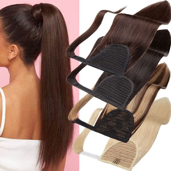 remy human hair wrap around ponytail long straight ponytail hairpiece pony tails hair extensions 16-24inch, Black
remy human hair wrap around ponytail long straight ponytail hairpiece pony tails hair extensions 16-24inch, Black