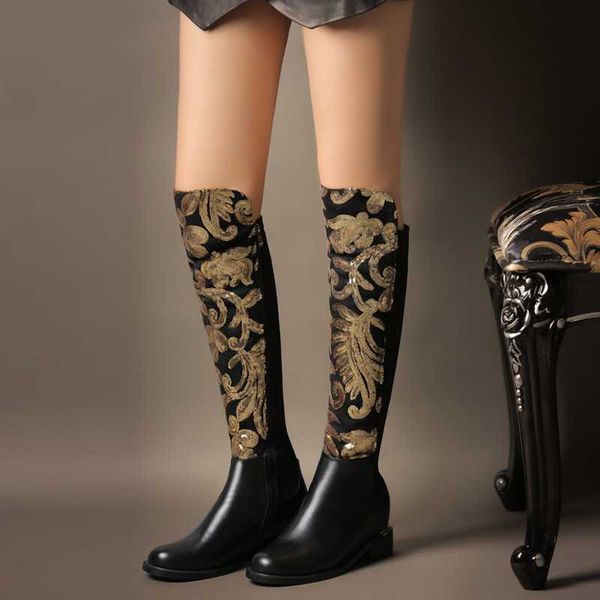 women's boots winter fashion shoes woman leather for women thick heel thigh high knight with cashmere but knee, Black
women's boots winter fashion shoes woman leather for women thick heel thigh high knight with cashmere but knee, Black