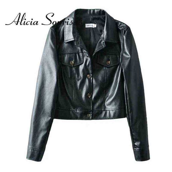 spring autumn punk leather women 2022 loose soft pu short solid singlebreasted 2 pockets leather motorcycle biker grey jacket j220727, Black
spring autumn punk leather women 2022 loose soft pu short solid singlebreasted 2 pockets leather motorcycle biker grey jacket j220727, Black