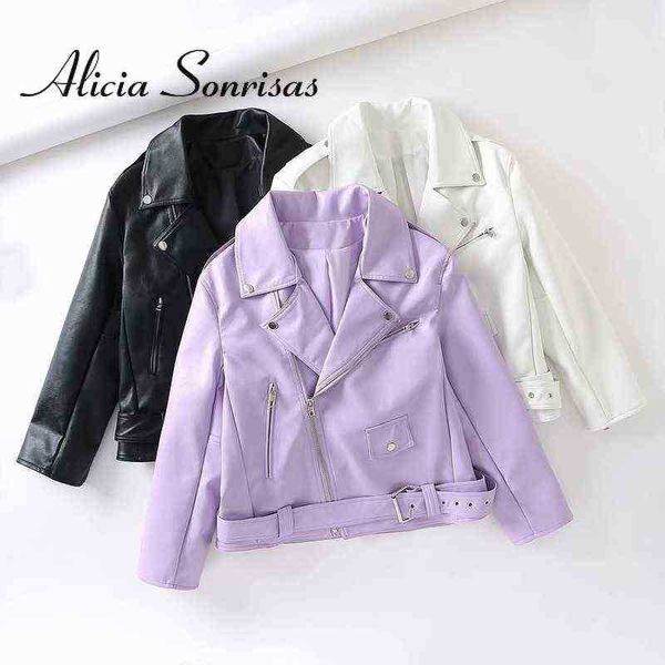 2022 spring faux leather jacket women turndown collar loose belted motorcycle short pu jacket long sleeve biker jacket femme j220727, Black
2022 spring faux leather jacket women turndown collar loose belted motorcycle short pu jacket long sleeve biker jacket femme j220727, Black