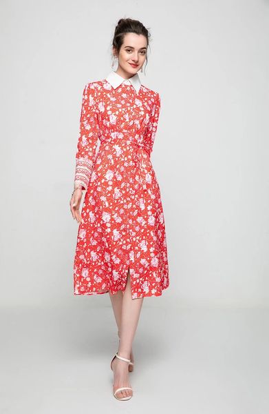 street style dresses european station spring/summer 2022 new red chip printing lady elegant lapel waist collection mid length dress women, Black;pink
street style dresses european station spring/summer 2022 new red chip printing lady elegant lapel waist collection mid length dress women, Black;pink