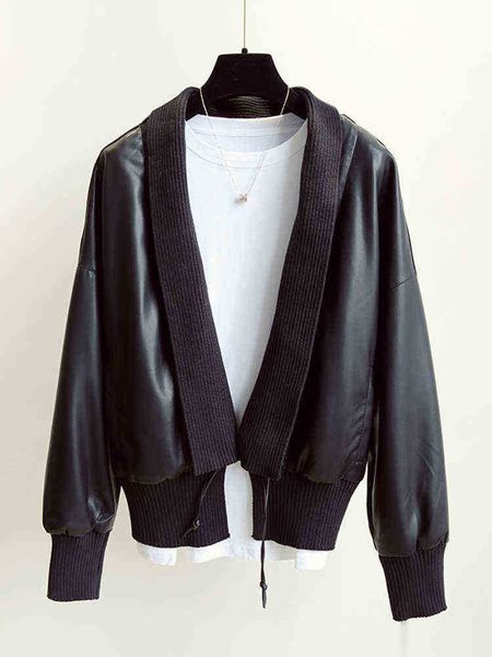 ftlzz spring autumn women faux soft leather jacket large v neck drawstring button closure pu leather jacket female black moto bike runner j2
ftlzz spring autumn women faux soft leather jacket large v neck drawstring button closure pu leather jacket female black moto bike runner j2