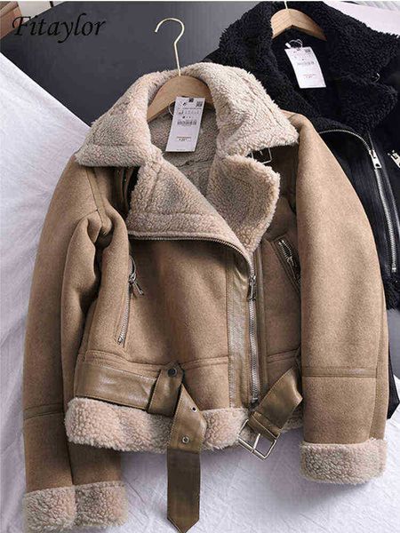 fitaylor new winter lady thick warm suede lambs short motorcycle brown jackets faux shearling sheepskin fake leather jackets j220727, Black
fitaylor new winter lady thick warm suede lambs short motorcycle brown jackets faux shearling sheepskin fake leather jackets j220727, Black