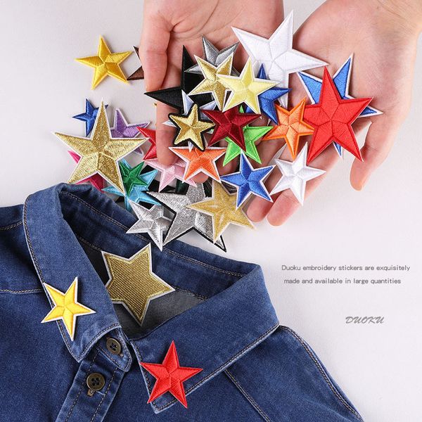 notions iron on patches assorted colors small star patch sewing embroiedred appliques stickers for clothing jackets backpack diy decorations, Black
notions iron on patches assorted colors small star patch sewing embroiedred appliques stickers for clothing jackets backpack diy decorations, Black