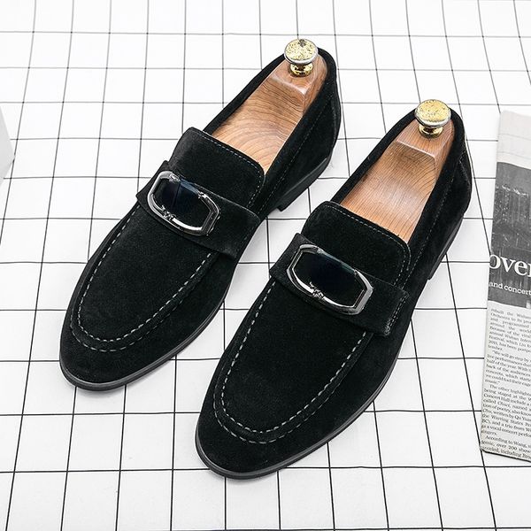 classic loafers men shoes solid color faux suede personality metal decoration slip-on fashion business casual wedding party daily ad296, Black
classic loafers men shoes solid color faux suede personality metal decoration slip-on fashion business casual wedding party daily ad296, Black
