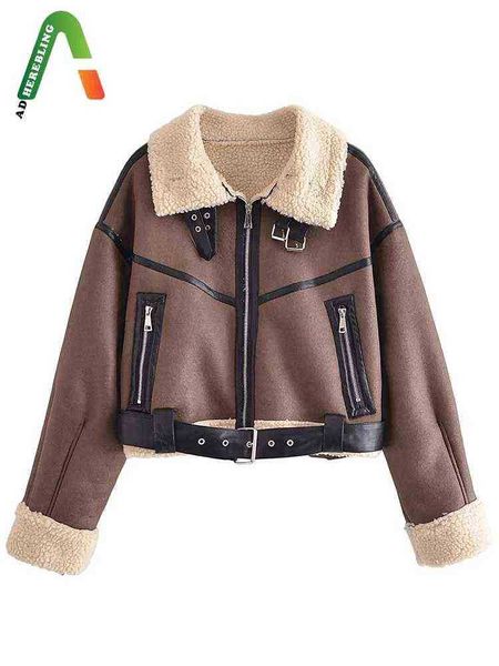 adherebling 2021 woman casual met short jackets autumn winter pu leather suede patchwork faux fur lined loose jacket with belt j220727, Black
adherebling 2021 woman casual met short jackets autumn winter pu leather suede patchwork faux fur lined loose jacket with belt j220727, Black