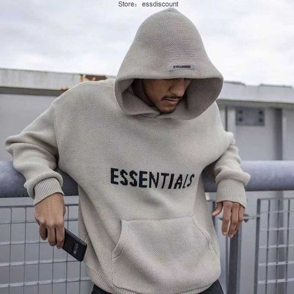ess hoodies fashion brand essential men's and women's knitted hoodie heavyweight wool hand-knitted version of warm cold sweatshirt, Black;brown
ess hoodies fashion brand essential men's and women's knitted hoodie heavyweight wool hand-knitted version of warm cold sweatshirt, Black;brown