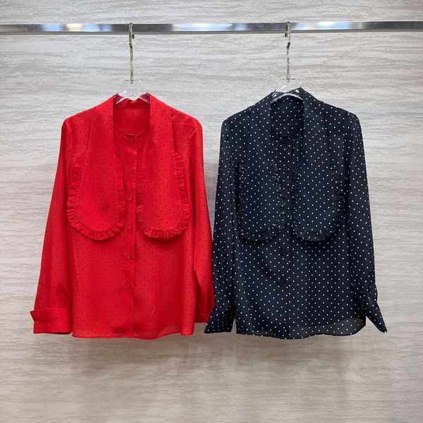 women's blouses & shirts 2023 early spring digital wavy print ribbon collar stitching silk shirt 100% pure silk, White
women's blouses & shirts 2023 early spring digital wavy print ribbon collar stitching silk shirt 100% pure silk, White